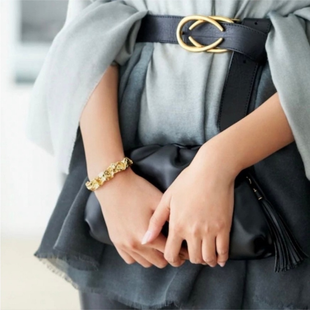NEW Amber Sceats Emery Cuff 24K Gold Plated Bracelet $169 MSRP